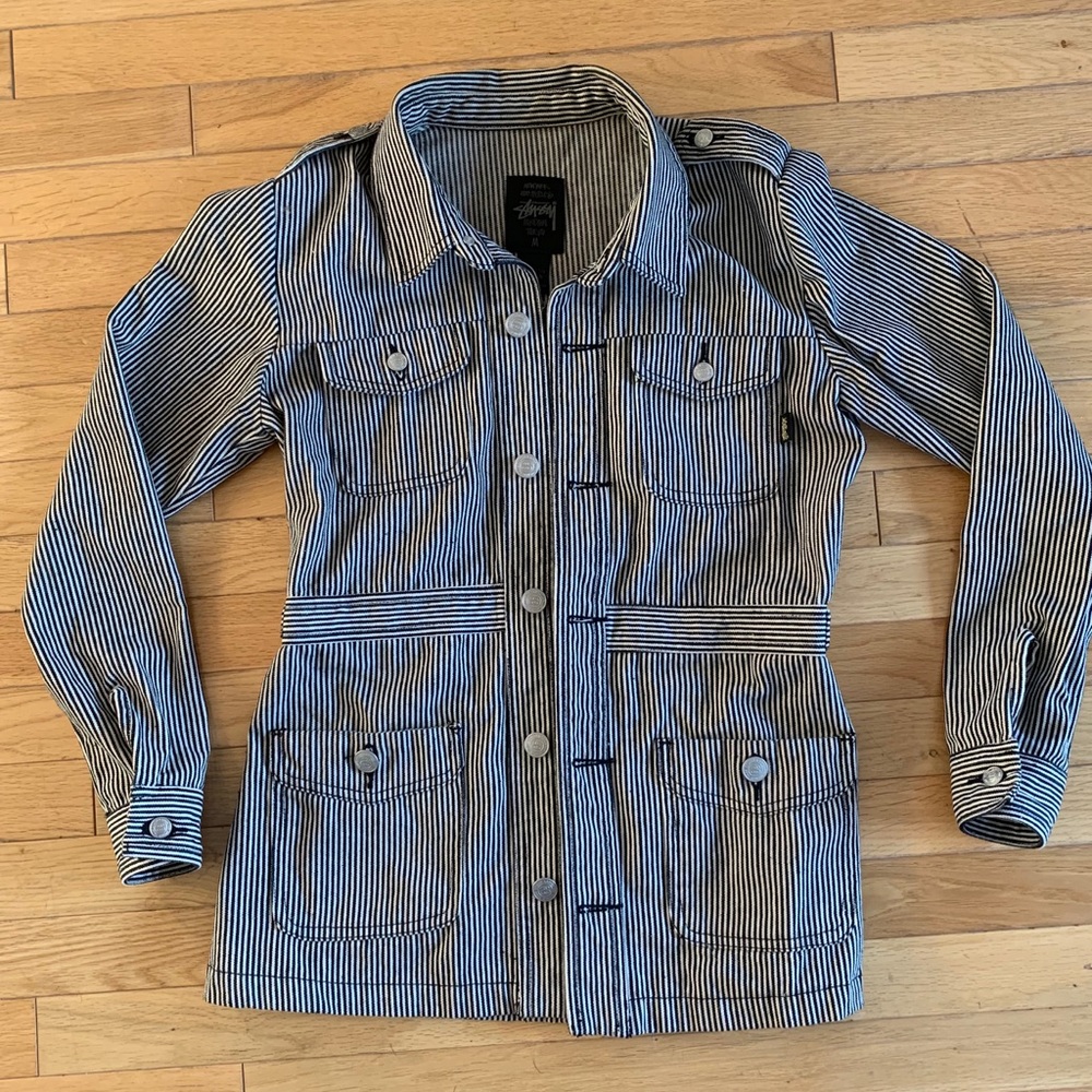 Stussy Striped Denim Jacket